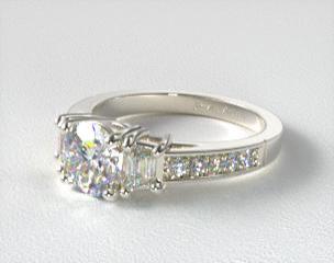 White gold engagement ring